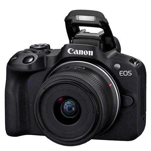 EOS R50 Mirrorless Camera in Black with RF-S 18-45mm Lens Product Image (Secondary Image 3)