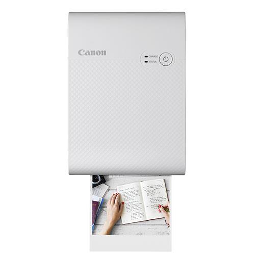 Canon SELPHY Square QX10 Compact Photo Printer Kit (White) with XS-20L Ink, Printers