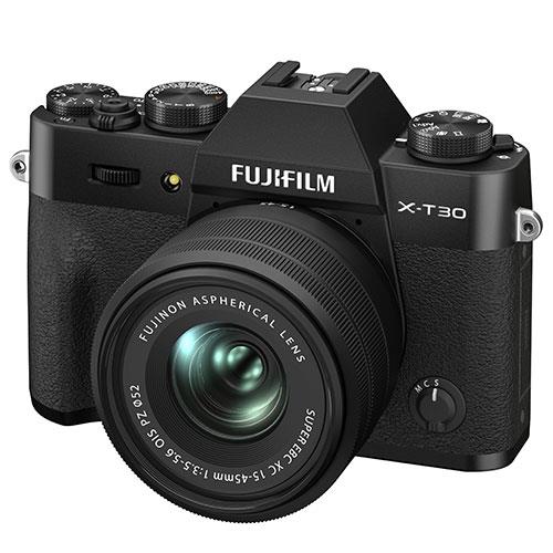 X-T30 II Mirrorless Camera in Black with XC15-45mm Lens Product Image (Secondary Image 1)