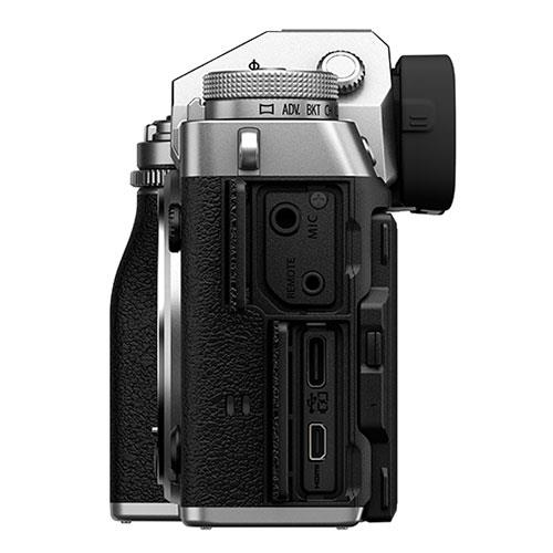 X-T5 Mirrorless Camera Body in Silver Product Image (Secondary Image 4)