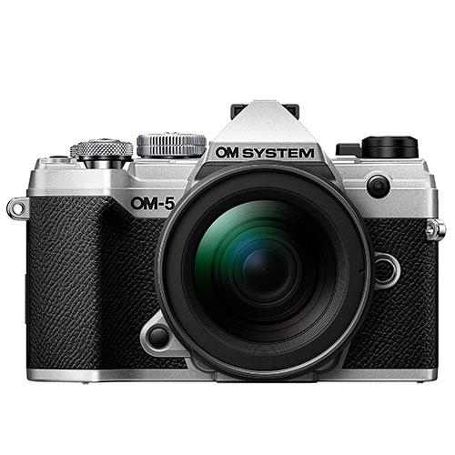 OM-5 Mirrorless Camera in Silver with 12-45mm F4 Pro Lens Product Image (Primary)