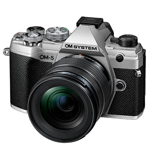 OM-5 Mirrorless Camera in Silver with 12-45mm F4 Pro Lens Product Image (Secondary Image 3)