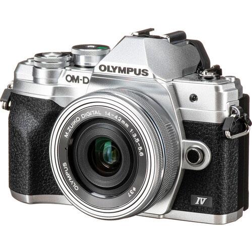 OM-D E-M10 Mark IV Mirrorless Camera in Silver with 14-42mm F/3.5-5.6 Lens Product Image (Primary)