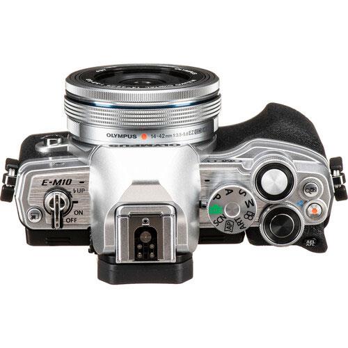 OM-D E-M10 Mark IV Mirrorless Camera in Silver with 14-42mm F/3.5-5.6 Lens Product Image (Secondary Image 3)