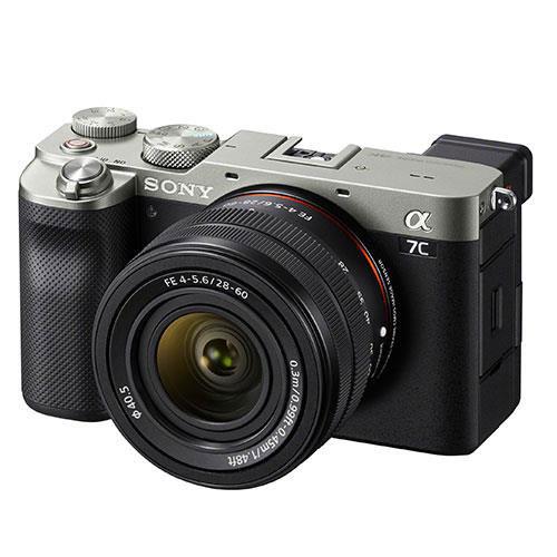 a7C Mirrorless Camera in Silver with FE 28-60mm F4-5.6 Lens Product Image (Secondary Image 2)