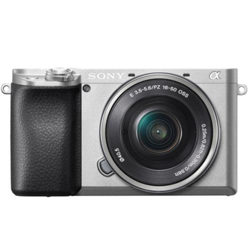 A6100 Mirrorless Camera in Silver with 16-50mm f/3.5-5.6 OSS Lens Product Image (Primary)