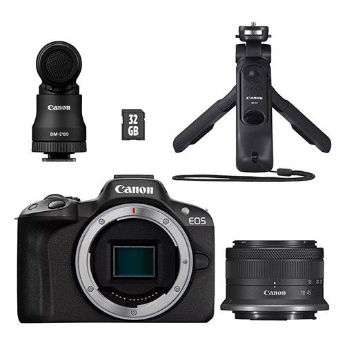 Canon EOS R50 Mirrorless Camera with RF-S 18-45mm Lens Creator Kit
