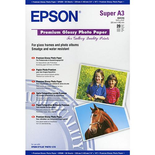 Epson Premium Glossy A3+ Photo Paper - 20 Sheets