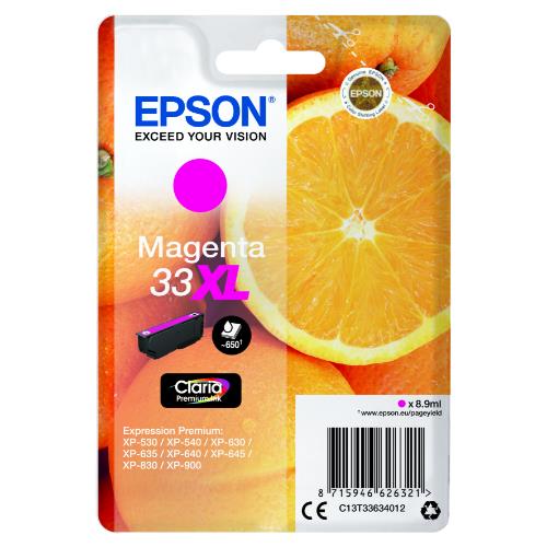 Epson Magenta 33XL Claria Premium Ink