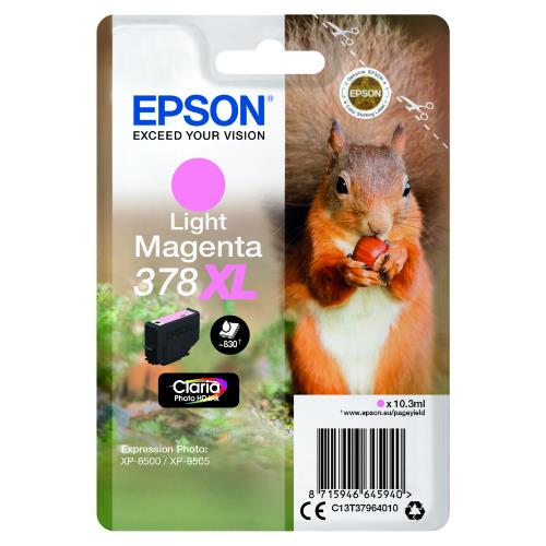 Epson Light Magenta 378XL Claria Photo HD Ink