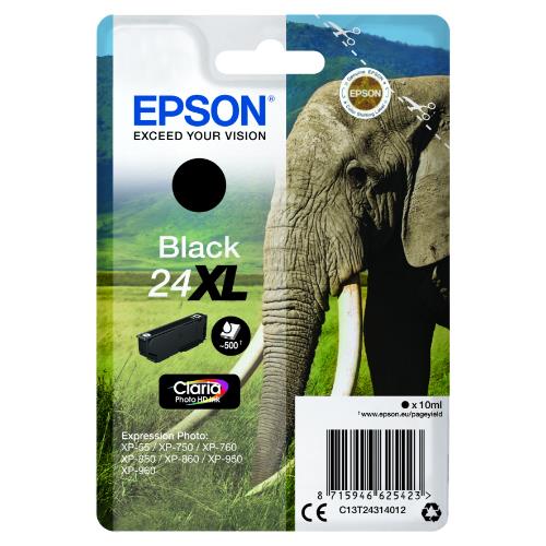 Epson Black 24XL Claria Photo HD Ink