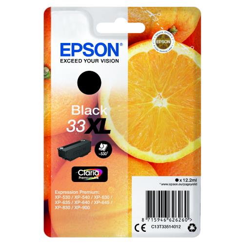 Epson Black 33XL Claria Premium Ink