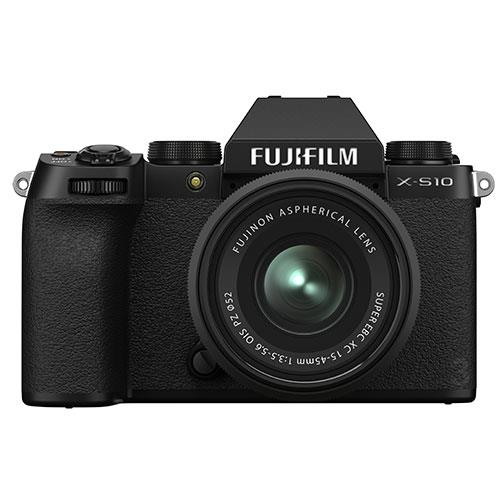 Fujifilm X-S10 Mirrorless Camera in Black with XC15-45mm Lens