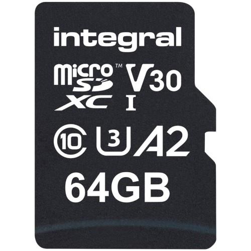 Integral Professional High Speed microSD 64GB 170MB/s V30 UHS-I U3 Memory Card