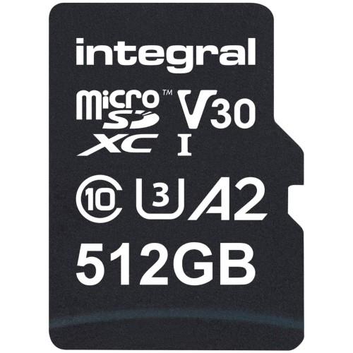 Integral Professional High Speed microSD 512GB 180MB/s V30 UHS-I U3 Memory Card