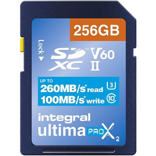 Integral UltimaPro X2 SDXC 256GB 260MB/s V60 UHS-II Memory Card