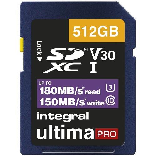 Integral Professional SDXC 512GB 180MB/s V30 UHS-I Memory Card