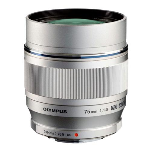 Olympus M.ZUIKO Digital ED 75mm f/1.8 Lens in Silver