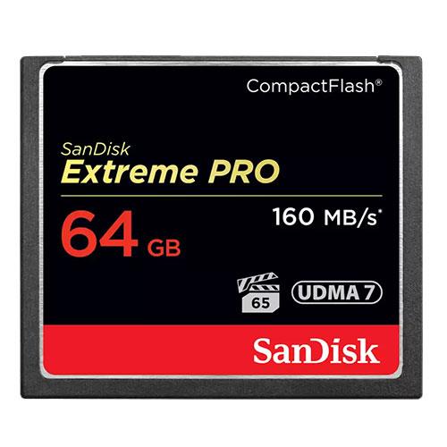 SanDisk Extreme Pro CompactFlash 64GB 160MB/s Memory Card