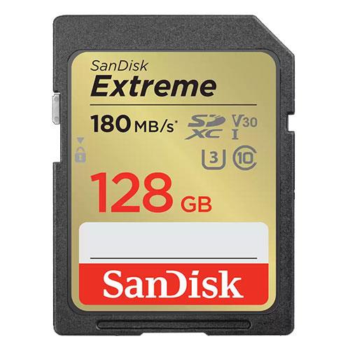 SanDisk Extreme SDXC 128GB 180MB/s Memory Card