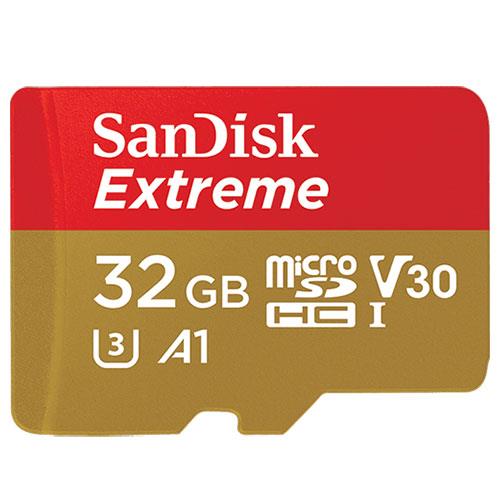 SanDisk Extreme microSD 32GB 100MB/s UHS-I Memory Card with Adapter