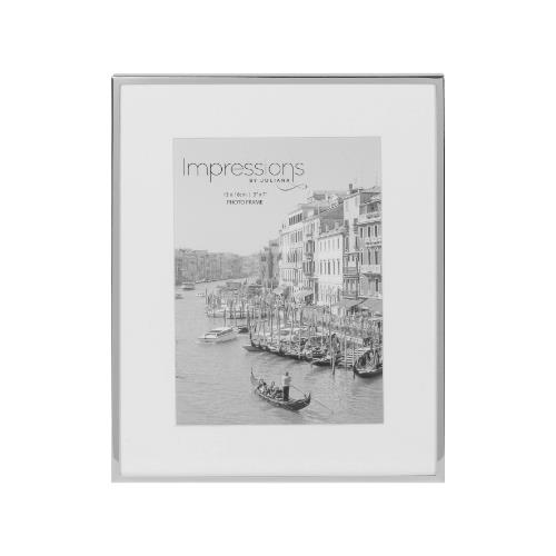 Widdop Impressions White Border 5 x 7' Silver-plated Photo Frame