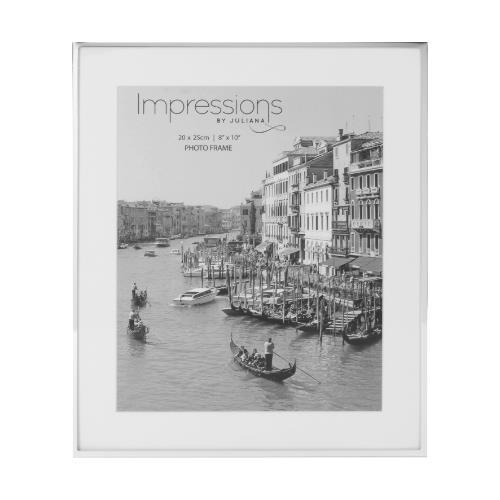 Widdop Impressions White Border 8 x 10' Silver-plated Photo Frame