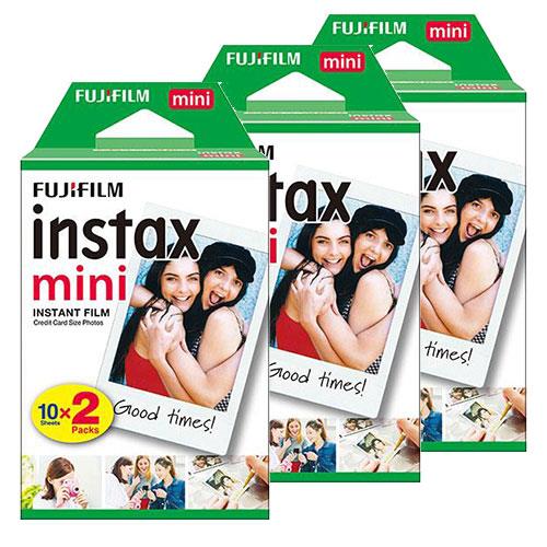 instax mini Colour Film 20 Shots - 3 Pack