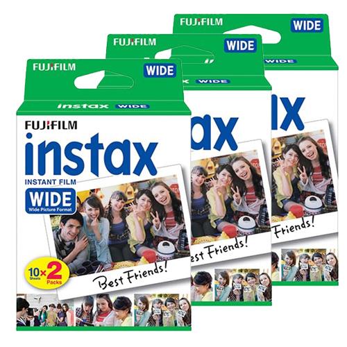 instax Colour Film 20 Shot Wide Picture Format - 3 Pack