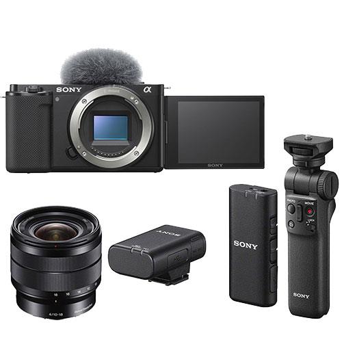 Sony ZV-E10 Mirrorless Vlogger Camera Body Creator Kit with Sony 10-18mm Lens